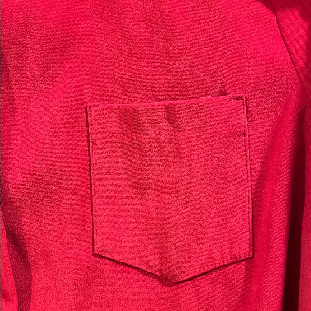 Red Button-Up Shirt - Picture 3 of 3